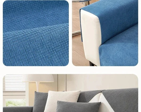 Solid Color Sofa Covers for Living Room Polar FleeceSofa Cushion Mat  Universal