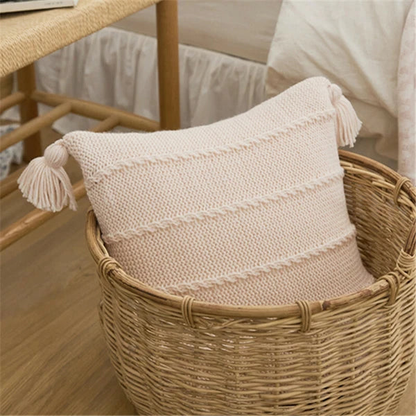 Soft Knitted Cushion Pillow Case Pillows Covers Sofa Bed Office Throw Home Decor