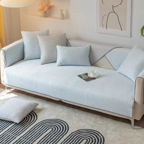 Ice Silk Sofa Cover Summer Cooling Sofa Mat Non-slip Couch Cushion Sofa Towel