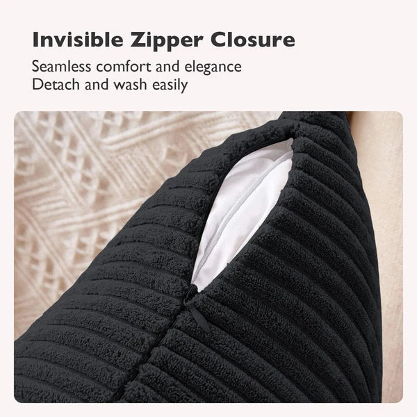 Pack of 1,2,4,6 Velvet Filled Cushion Covers 18x18 Sofa Decor Throw Pillow Cases