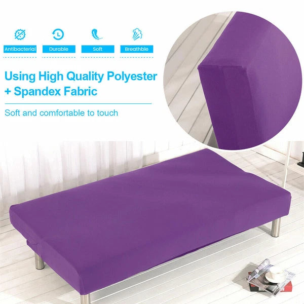 Armless Sofa Cover Stretch Slipcover Furniture Protector Slipcover + Pillowcase