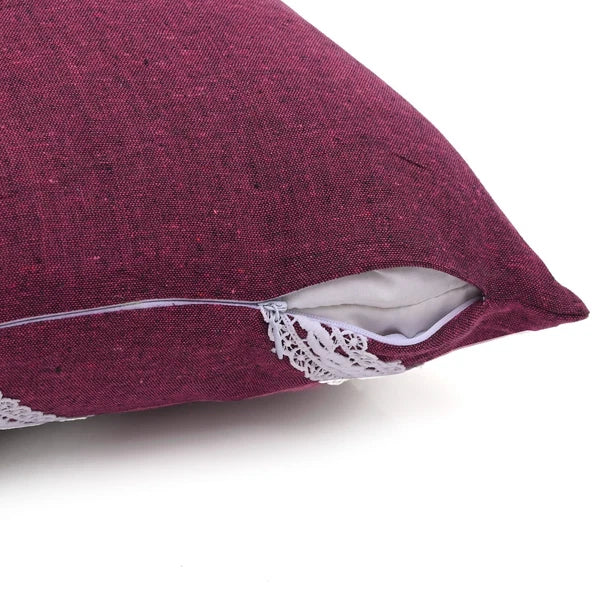 Home Decorative Cotton Cushion Cover Throw Pillowcase Sofa Decor Diagonal Lace