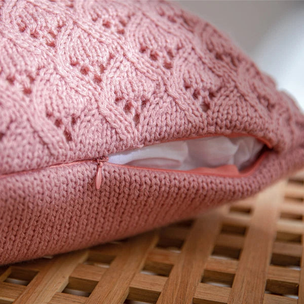 Knitting Throw Pillow Cases Cafe Zipper Zip Up Sofa Cushion Cover Home Decor New