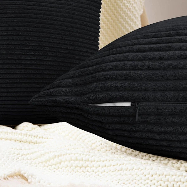 Pack of 1,2,4,6 Velvet Filled Cushion Covers 18x18 Sofa Decor Throw Pillow Cases