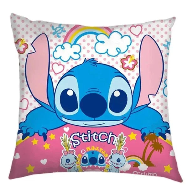 Disney Stitch Pillowcase – Anime Kawaii Double-Sided Print Pillow Cover for Kids