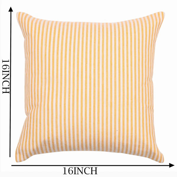 Cotton Cushion Covers Throw Pillow Cover Case Striped Home Sofa Decor-Set of 2