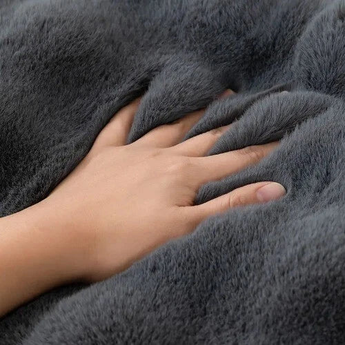 Rabbit Velvet Sofa Cover Three-Dimensional Warm Living Room Sofa Back Cushion