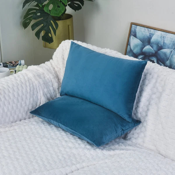 Plain Velvet Cushions Covers 30x51 cm Luxury Soft Velvet Sofa Bed Pillow Cases