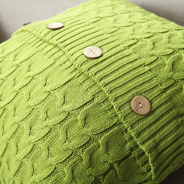 Knitted Cushion Cover Pillowcase Sofa Bed Throw Waist Pillows Case Home Decor