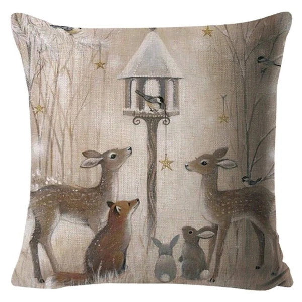 Christmas Dog Pillow Sofa Cases Bed Rabbit Home Deer Decor Cushion Gifts Cover