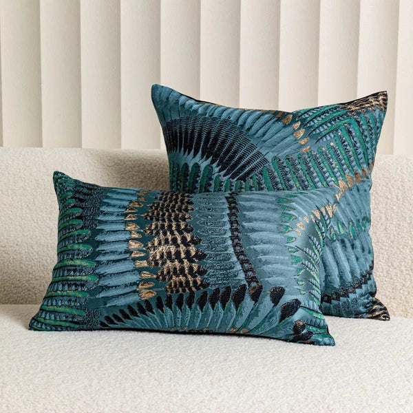 Luxury Vintage Jacquard Fabric Throw Pillow Covers Sofa Bed Cushion Covers Case