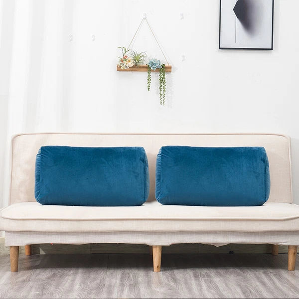 Sofa Triangle Back Cushion Cover Soft Velvet Bed Headboard Backrest Pillow Case