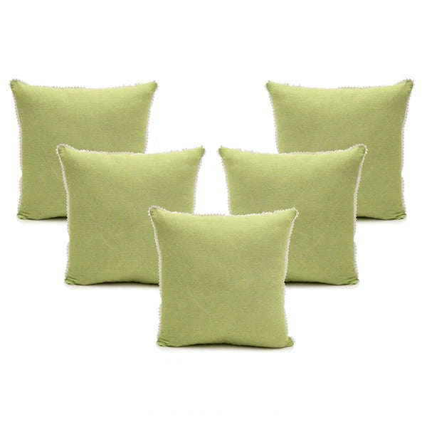 Cushion Covers Case Cotton Throw Pillow Cover Sofa Home Decor Solid with Lace-S5