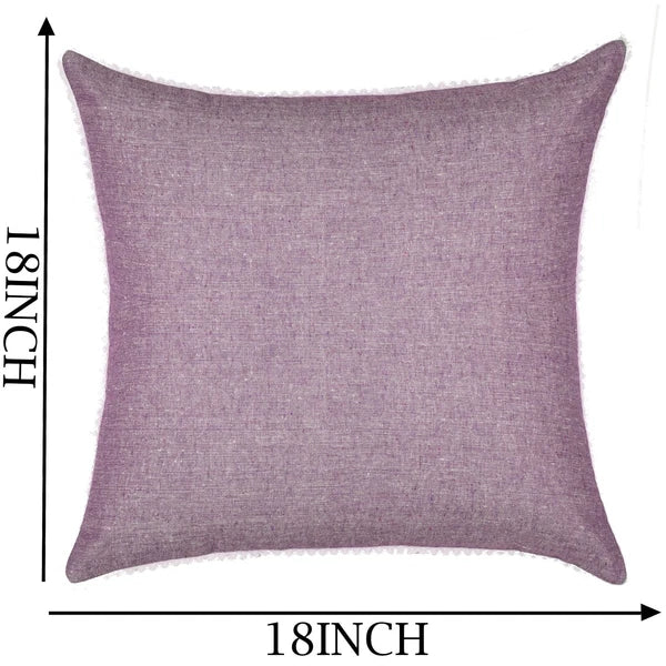Cotton Cushion Cover Home Sofa Decor Throw Pillow Case Covers Solid with Lace