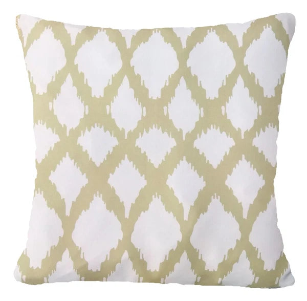 Beige Cushion COVER Khaki White Gray Bed Sofa Soft Plaid Pillow Case 18x18" USA