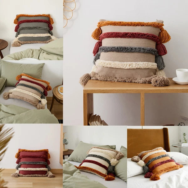 Square Knitted Throw Cushions Cover Pillowcase Sofa Bed Office Home Decor 45cm