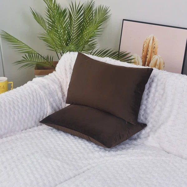 Plain Velvet Cushions Covers 30x51 cm Luxury Soft Velvet Sofa Bed Pillow Cases