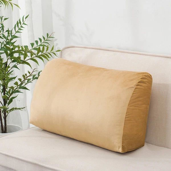 Sofa Triangle Back Cushion Cover Soft Velvet Bed Headboard Backrest Pillow Case