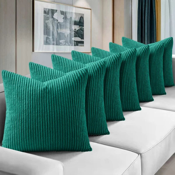 Pack of 1,2,4,6 Velvet Filled Cushion Covers 18x18 Sofa Decor Throw Pillow Cases