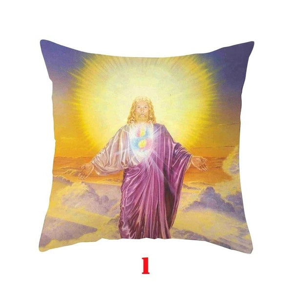 Virgin Mary Printed Pillow Case Car Bed Sofa Bedroom Decoration Cushion Cover