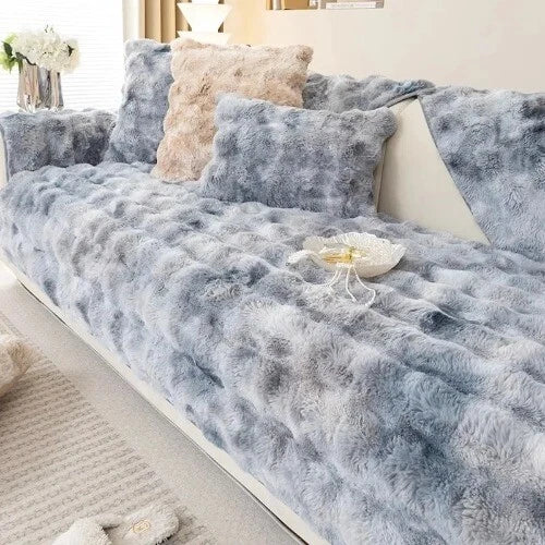 Plush Sofa Cover for Living Room SofaTowel Universal Non-slip Sofa Mat Blanket