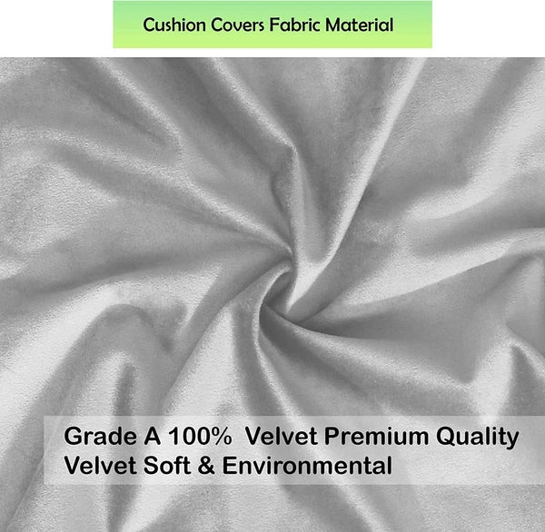Crushed Cushion Covers or Velvet Cushions 18 x 18 Set of 2 Pair Bed Sofa Pillow
