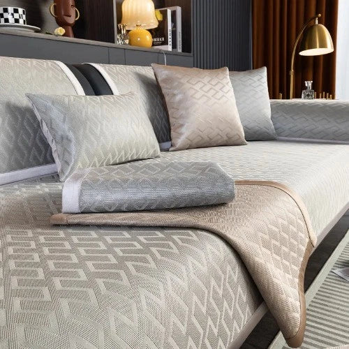 Modern Simplicity Ice Silk Cooling Mat Sofa Cushion Summer Pad Sofa Cover