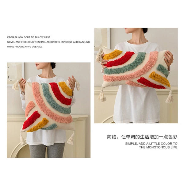 18"x 18" Cotton Canvas Throw Pillow Covers Sofa Cushion Cover Decorative For Kid