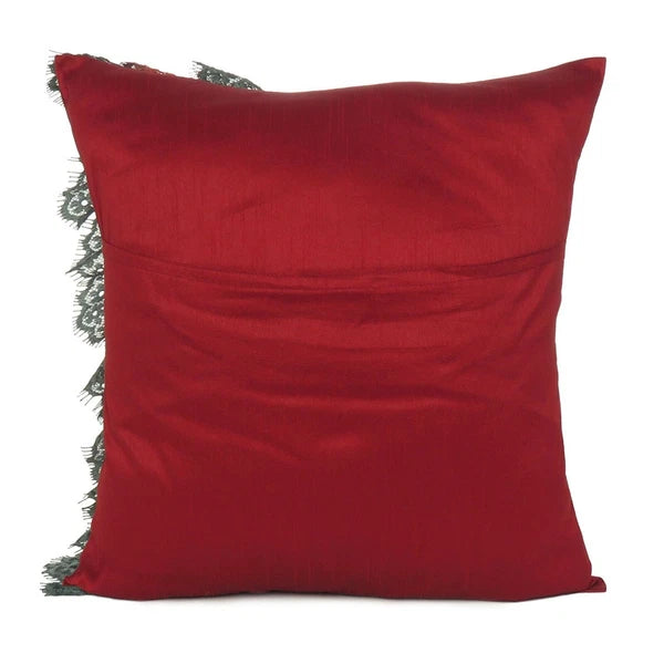 Cushion Cover Throw Pillow Cases Ruffle Lace Soft Red Sofa Chair Bed Couch Cover