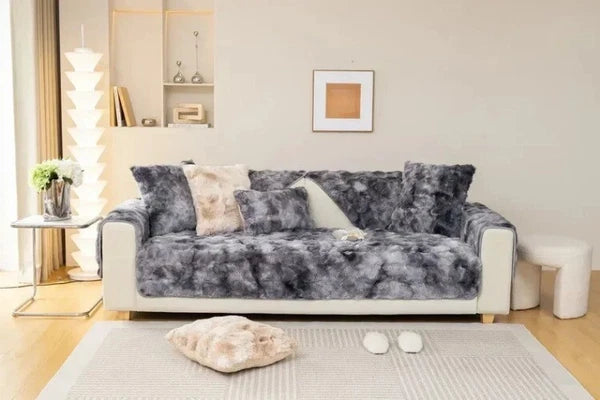 Plush Sofa Cover for Living Room SofaTowel Universal Non-slip Sofa Mat Blanket