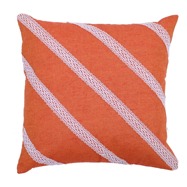 Home Decorative Cotton Cushion Cover Throw Pillowcase Sofa Decor Diagonal Lace
