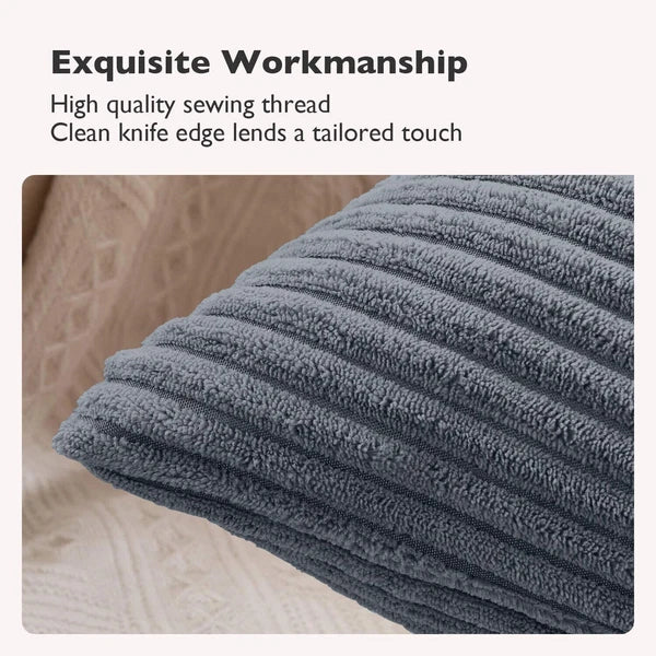 Pack of 1,2,4,6 Velvet Filled Cushion Covers 18x18 Sofa Decor Throw Pillow Cases