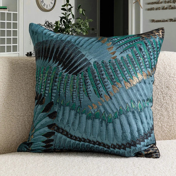 Luxury Vintage Jacquard Fabric Throw Pillow Covers Sofa Bed Cushion Covers Case