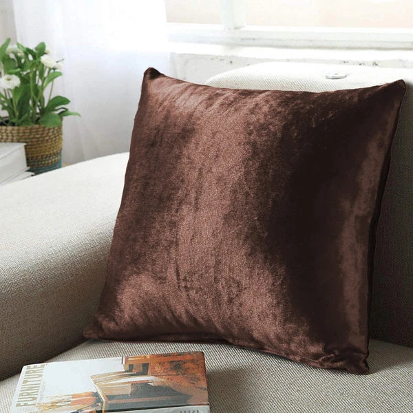 Pack of 4 Plush Velvet Cushion Covers Extra Soft Sofa Throw Pillow Cases 17"x17"