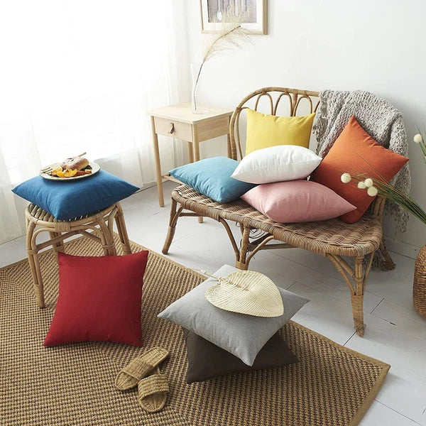 Outdoor Waterproof Cushion Cover Square Pillow Cases for Patio Tent Couch Sofa