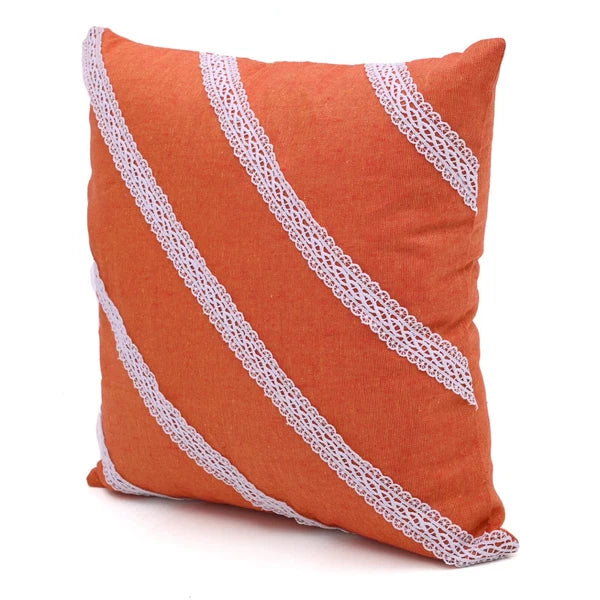 Decorative Cushion Cover Cotton Throw Pillow Case Home Sofa Decor Diagonal Lace