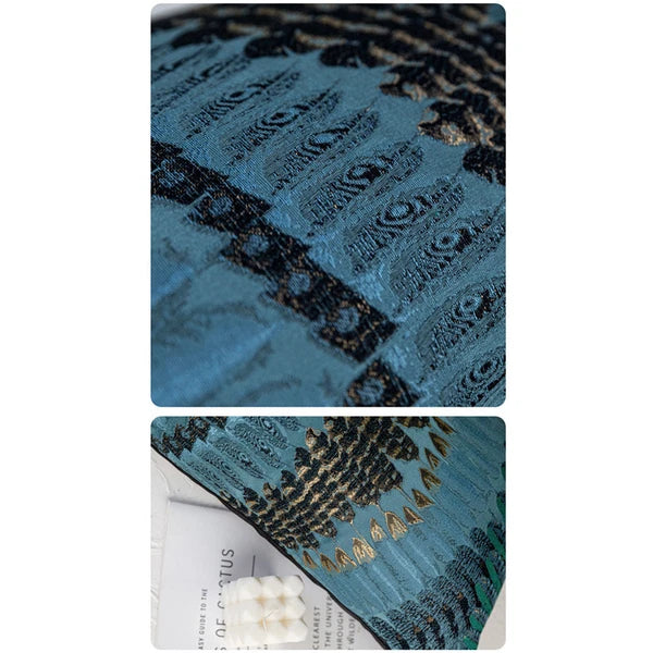Luxury Vintage Jacquard Fabric Throw Pillow Covers Sofa Bed Cushion Covers Case