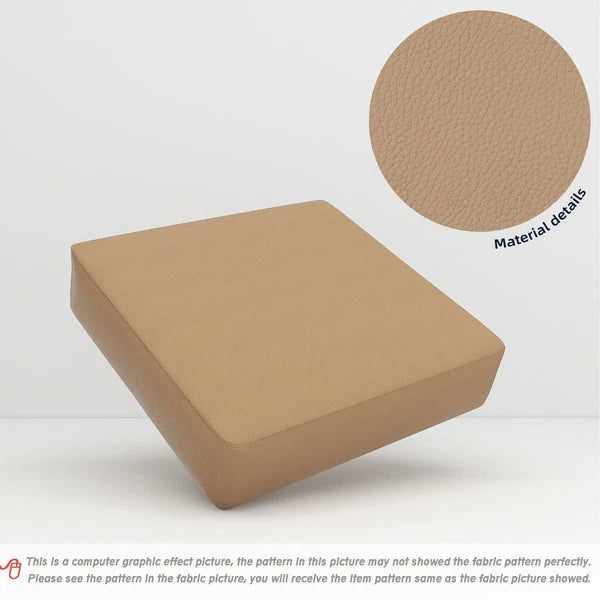Pb031Cushion Cover*Nude Tan*Faux Leather synthetic Litchi Skin Box Sofa Seat