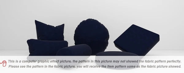 Pb014 Cushion Cover*Dark Navy Blue*Faux Leather synthetic Litchi Skin Sofa Seat