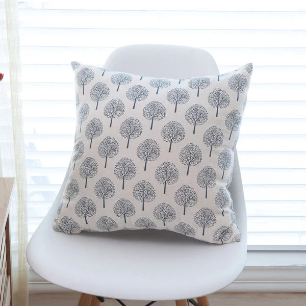 Home Print Cushion Covers Square Pillowcase Sofa Throw Waist Bed Decor Christmas