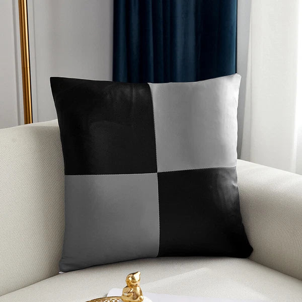 PU Leather Throw Pillow Case Decorative Cushion Cover Sofa Bed Home Decor