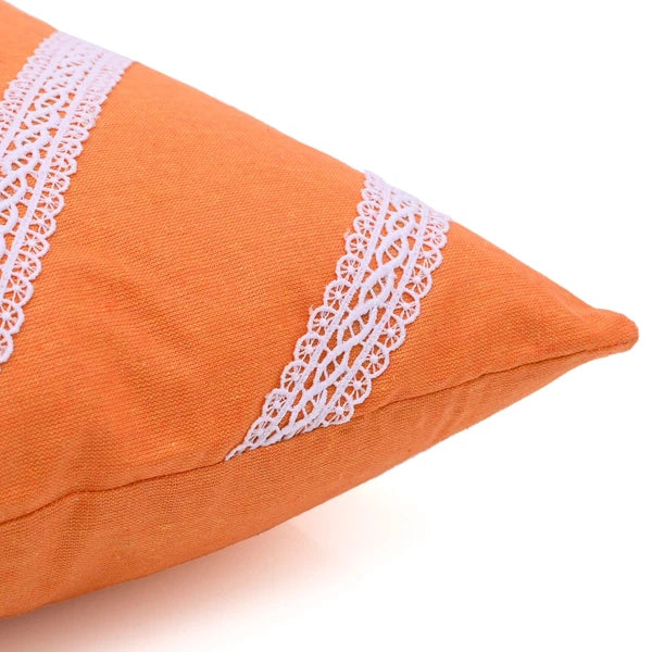 Decorative Cushion Cover Cotton Throw Pillow Case Home Sofa Decor Diagonal Lace