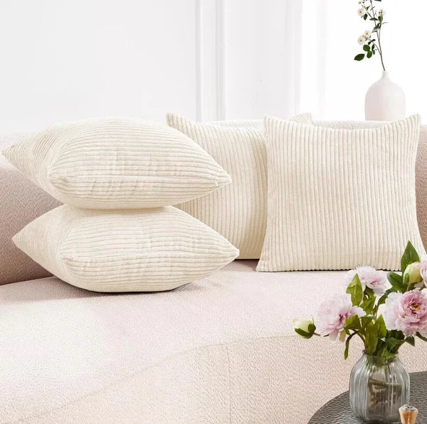 Pack of 1,2,4,6 Velvet Filled Cushion Covers 18x18 Sofa Decor Throw Pillow Cases