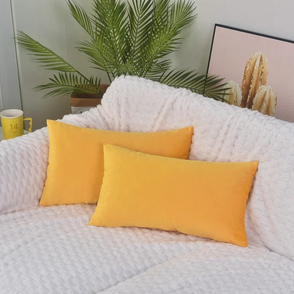 Plain Velvet Cushions Covers 30x51 cm Luxury Soft Velvet Sofa Bed Pillow Cases