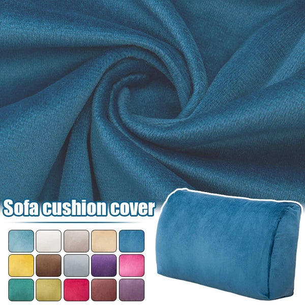 Sofa Triangle Back Cushion Cover Soft Velvet Bed Headboard Backrest Pillow Case