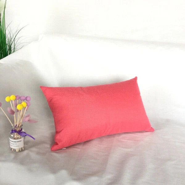 Solid Color Pillow Case Sofa Car Waist Throw Cushion Covers Christmas Home Decor