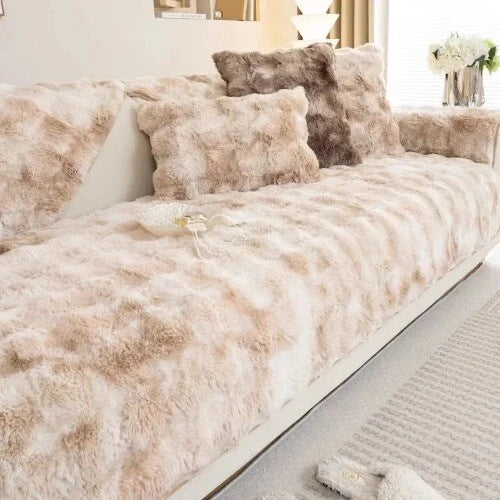 Plush Sofa Cover for Living Room SofaTowel Universal Non-slip Sofa Mat Blanket