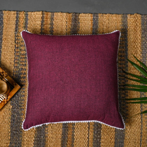 Cotton Cushion Cover Home Sofa Decor Throw Pillow Case Covers Solid with Lace