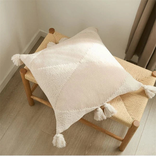 Knitted Cushion Cover Pillowcase Sofa Bed Throw Waist Pillows Case Home Decor