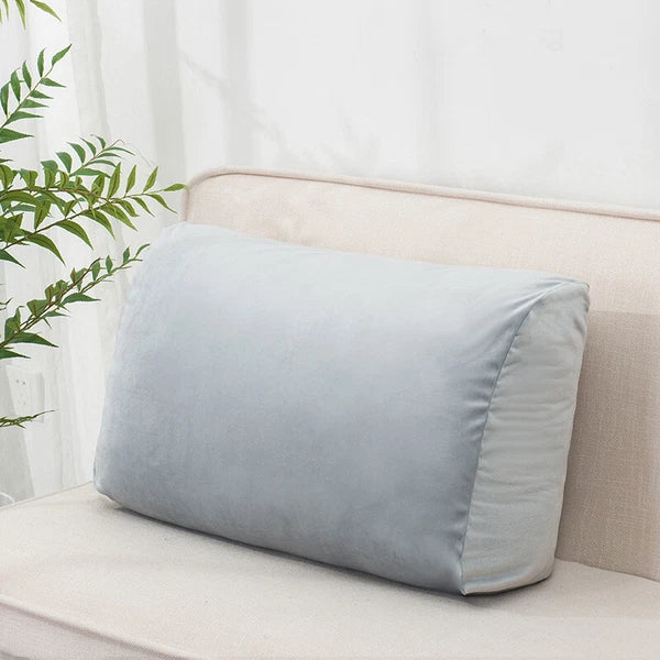 Sofa Triangle Back Cushion Cover Soft Velvet Bed Headboard Backrest Pillow Case